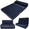 Sofa Puff Cama Colcho de Casal Dobrvel Porttil Azul