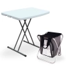 Mesa Dobrvel Robust 80 Cm Ajustvel Camping + Banqueta Dobrvel Cooler Acoplado 25 L