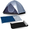 Kit Barraca Luna 5 Pessoas + Saco de Dormir Envelope Azul 4 C + Isolante Trmico