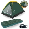 Kit Barraca 2 Pessoas 300mm + Colcho Inflvel Solteiro + Lanterna de Cabea Cobb Pesca e Camping