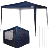 Kit Tenda de Encaixe Base e Topo 3m X 3m Poliester Oxford Azul com 2 Paredes