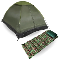 Kit Barraca Camping 3 Pessoas Coluna D Agua 300mm Pantanal + Colchonete Solteiro com Travesseiro