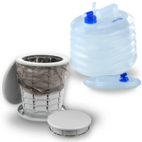 Kit Galo Colapsvel 10 L Recipiente de gua Dobrvel + Banheiro Porttil Vaso Compacto 15 L Ntk