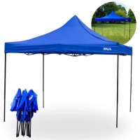 Tenda Gazebo Praia 3x3 M Kala Sanfonada Articulada Pagoda Azul / Barraca Praia Camping e Pesca Dobrvel