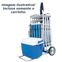 Carrinho de Praia com Avano para Caixa Trmica