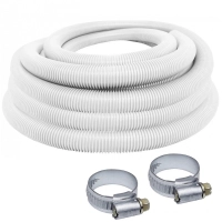 Mangueira Flutuante para Piscina 32mm Branca 5m 1.1/4 Polegadas com Abraadeiras