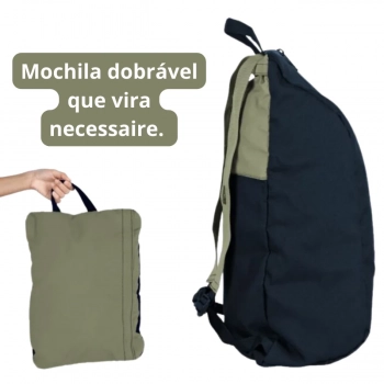 Kit Mochila Bolsa Conquista 18 L Base Lite Azul + Mochila Bolsa 18 L Base Lite Rosa