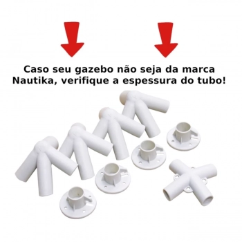 Kit Teto Cobertura para Gazebo 3x3 Mts + Conectores 9 Peas