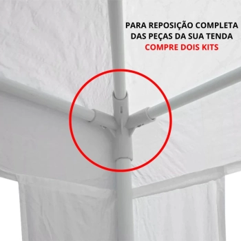 Kit Conectores Peas de Reposio para Tendas com Base e Topo 3x3m Mor