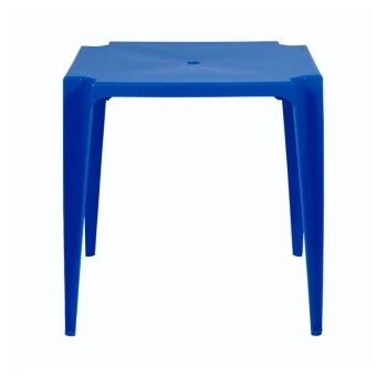 Mesa Plstica Quadrada Azul Mor 70 Cm X 70 Cm X 70,5 Cm