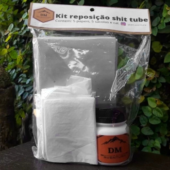 2 Kit Reposio Shit Tube Pote Coletor Porta Dejeto Trilha