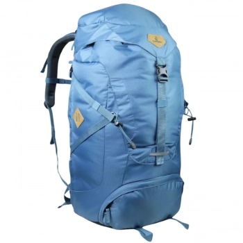 Mochila Guar Azul 50 L Guepardo Cargueira Camping com Cinta Ajustvel, Capa Protetora de Chuva e Divisrias Internas