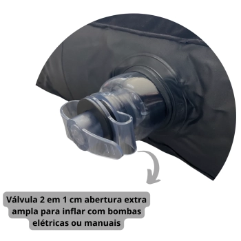 Colcho Inflvel Belfix Solteiro Preto + Bomba de Inflar com 3 Adaptadores