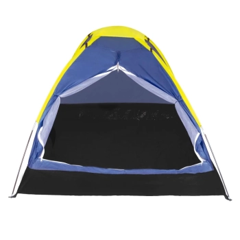 Kit Barraca Camping Iglu 3 Pessoas + Colcho Inflvel Solteiro Preto + Bomba de Inflar