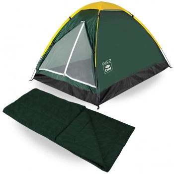 Kit Barraca Camping 2 Pessoas Coluna D Agua 300mm+ Saco de Dormir Solteiro