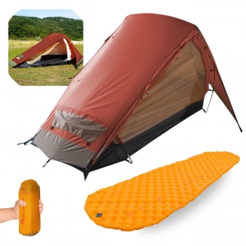 Kit Barraca Everest 1 Pessoa 2500mm + Isolante Termico Inflvel Camping 1,83 M Ultra Light