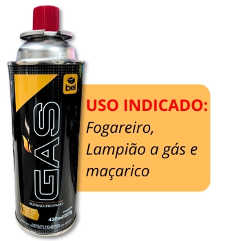 Cartucho Refil de Gs para Fogareiro, Maarico e Lampio a Gs Bel 420ml / 227g