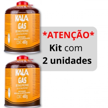 Kit 2 Cartuchos de Gs 450g com Vlvula de Segurana Kala