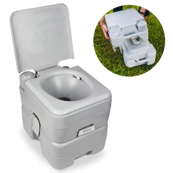 Kit Porta Potti Sanitrio Porttil Kala 20 L + Barraca Trocador Pop Up Ntk + 2 Litros de Bac Bus