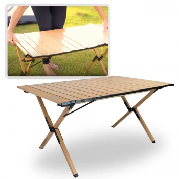 Mesa Dobrvel Ntk Frade 90 Cm X 60 Cm Porttil em Ao para Camping e Pesca