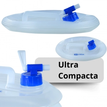 Galo Colapsvel 10 Litros Sanfonado Recipiente de gua Dobrvel Compacto Camping e Trilhas Gallon Ntk