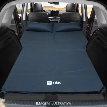 Colchao Auto Inflavel Colchonete Doblo Ntk Casal 1,80m X 1,30m Ideal para Viagens de Carro, Camping e Pesca