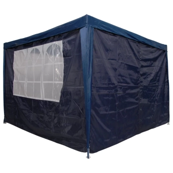 Kit Tenda de Encaixe Base e Topo 3m X 3m Poliester Oxford Azul com 2 Paredes