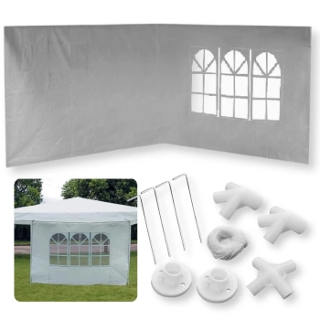 Conjunto 2 Paredes + Kit Conectores para Gazebo Tenda 3x3 Metros