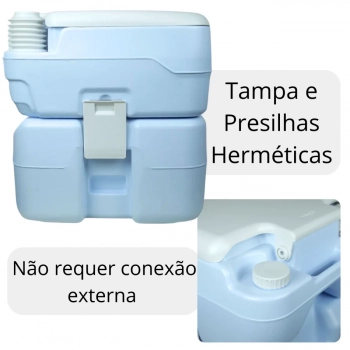 Vaso Sanitrio Porttil Camping Banheiro Qumico Motorhome Trailer Porta Potti 20l Ntk