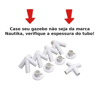 Kit Conectores Reposio 9 Peas para Tenda Gazebo 3x3 M Base e Topo