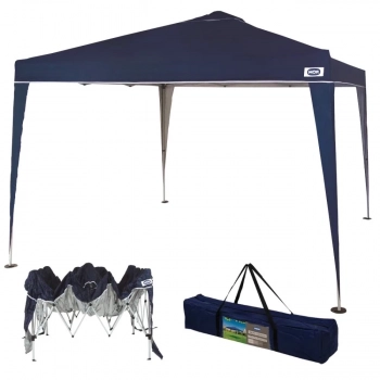 Kit Tenda Gazebo Dobrvel Azul 3x3 M Mor + 3 Paredes Brancas